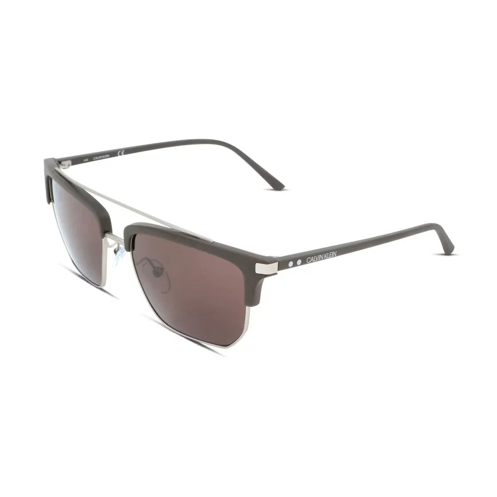 Calvin Klein CK19301S Men's Clubmaster Sunglasses Matte Brown 54-18-140
